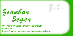 zsombor seger business card
